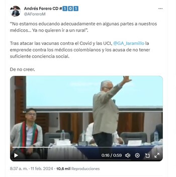 Andrés Forero habló de las