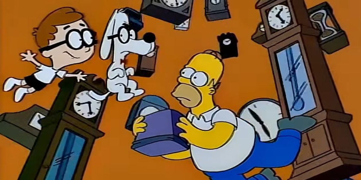 Peabody y Sherman contradicen a Homero después de que afirma ser la primera persona no brasileña que viaja en el tiempo (Captura/YouTube)