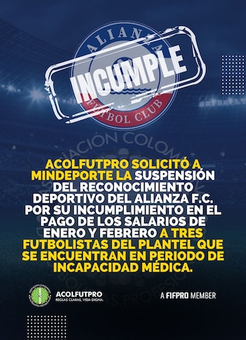 Comunicado de Acolfutpro sobre la