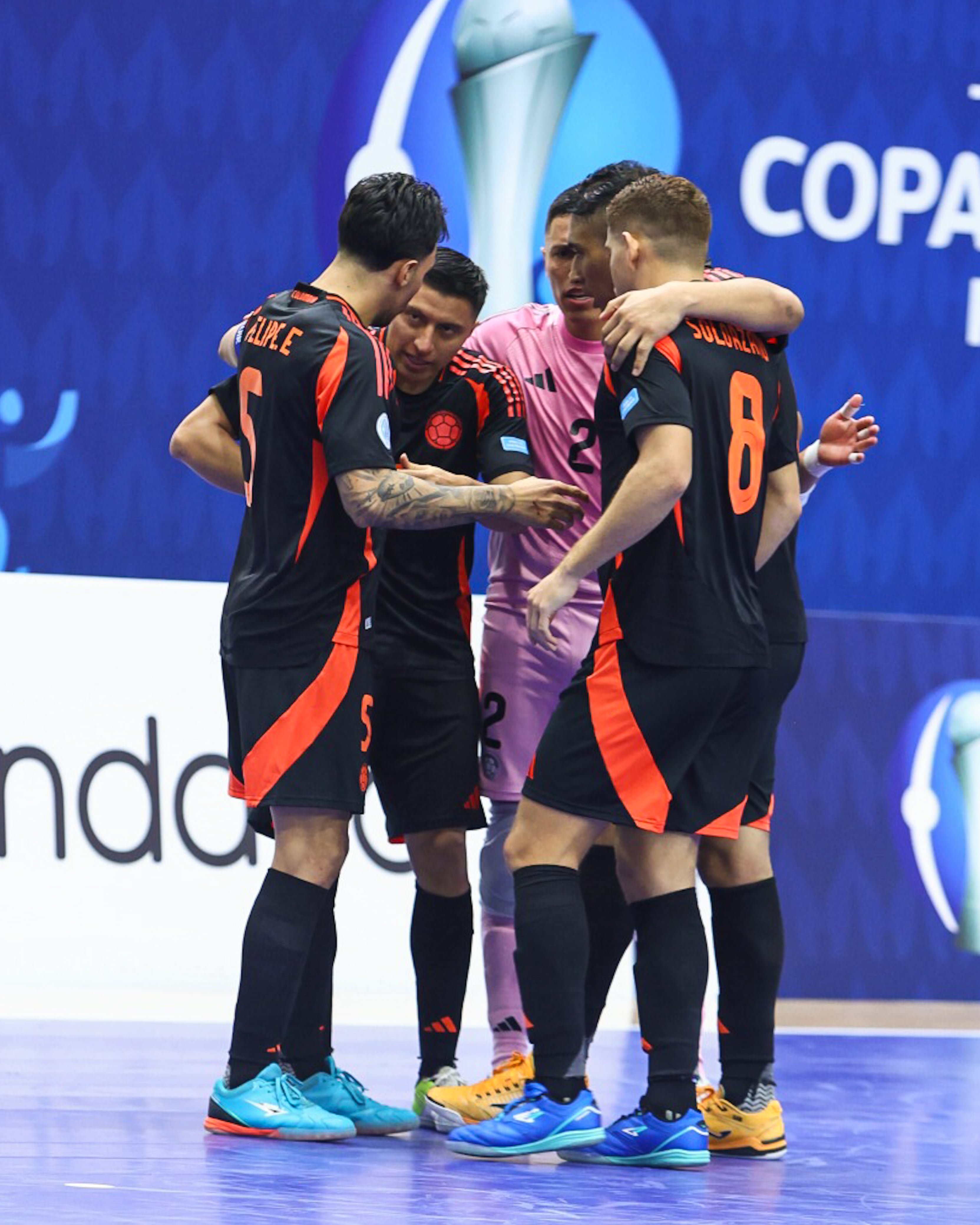 La selección Colombia empató ante Brasil en su primera aparición en la Copa América Futsal de Paraguay 2026 - crédito Conmebol