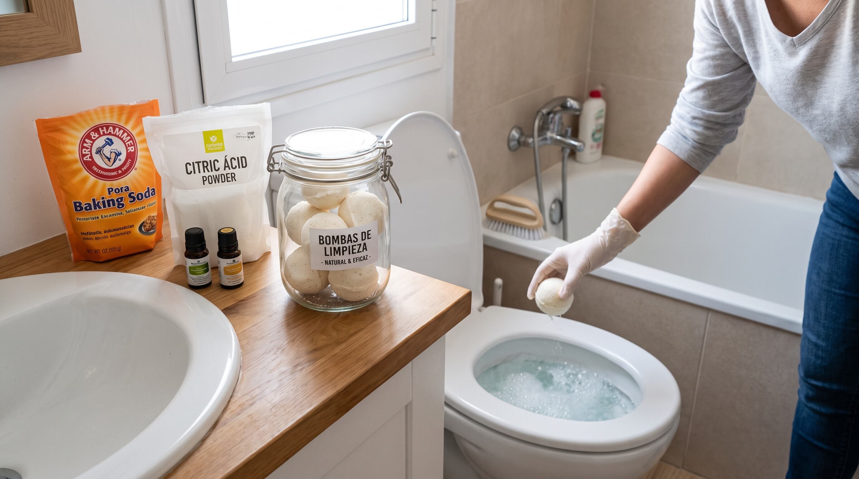 Prepara estas bombas de jabón para eliminar el sarro y la suciedad de tu baño sin esfuerzo
