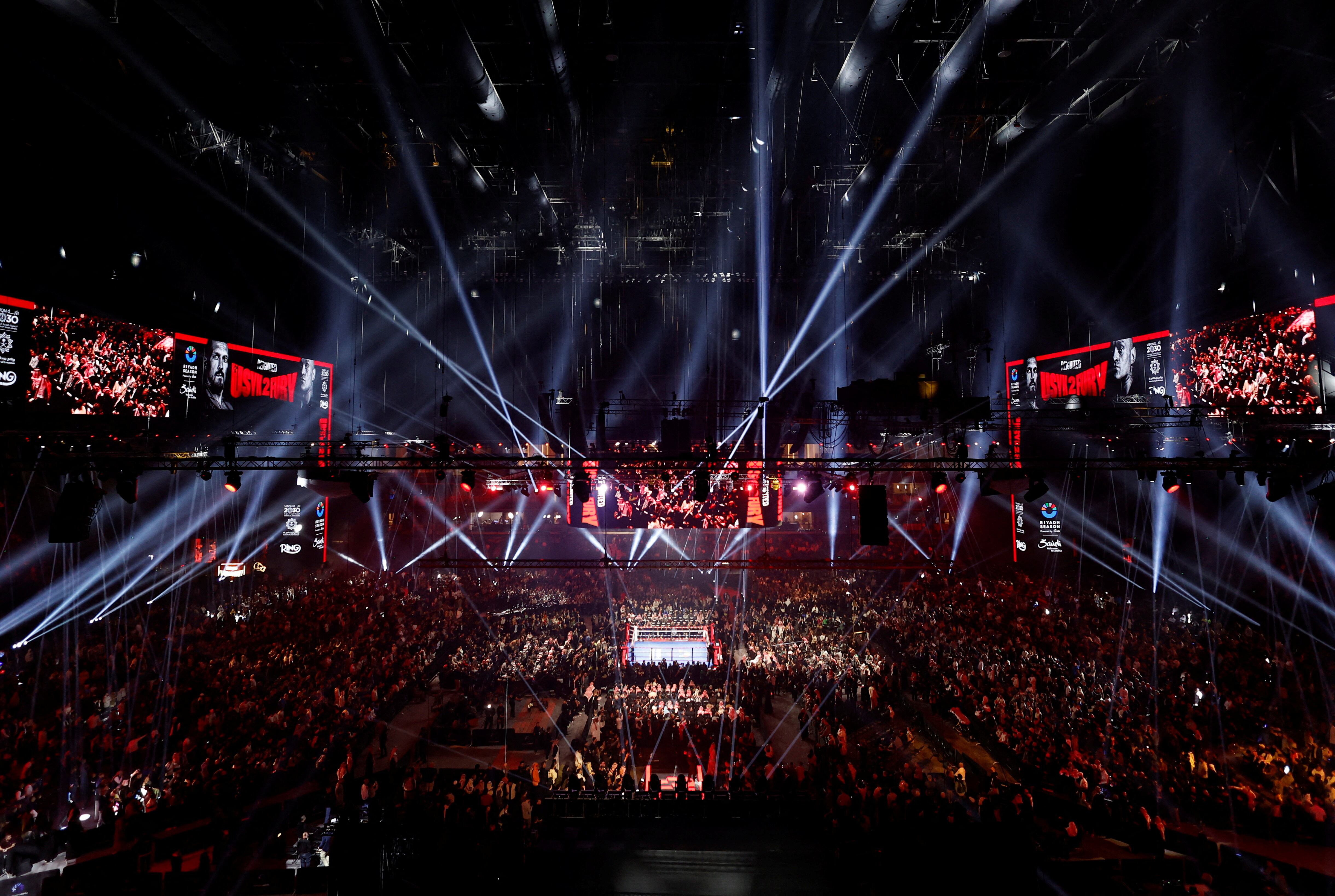 El Kingdom Arena de Riad fue escenario de un espectáculo inolvidable en Arabia Saudita (REUTERS)