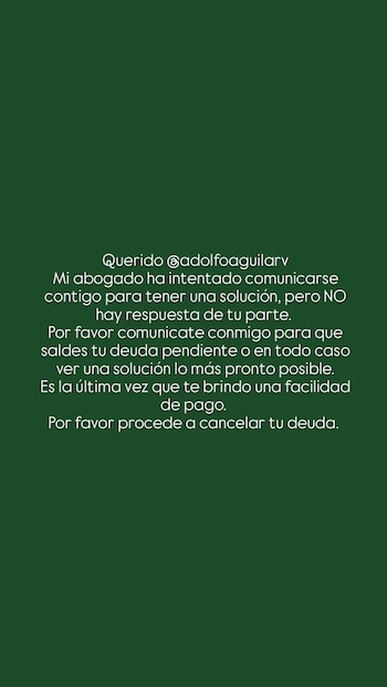 Merino sostuvo que su abogado intentó comunicarse con Aguilar para buscar una solución “sin respuesta”. IG