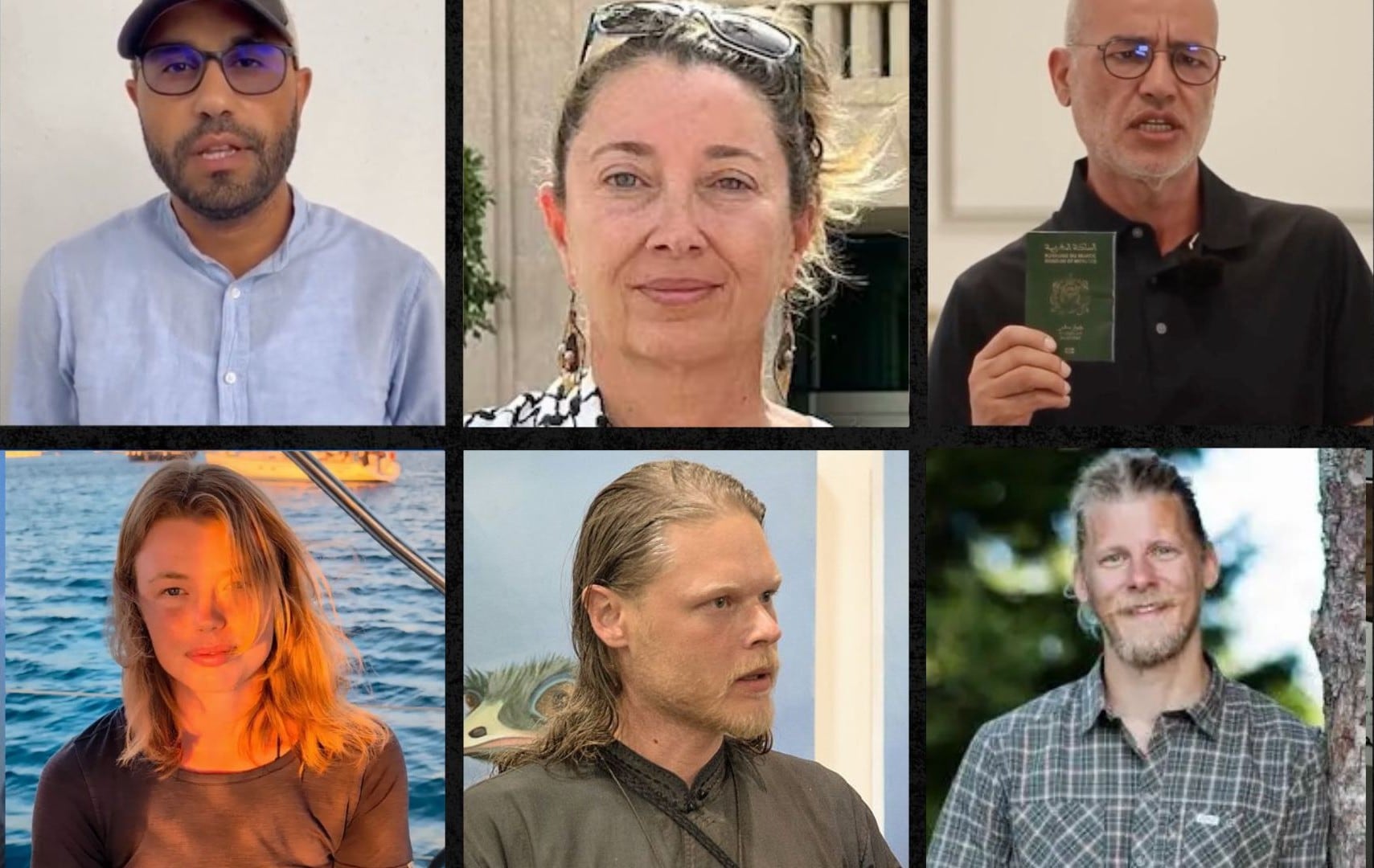 Reyes Rigo, Aziz Rhali, Abdeladim Ben Draoui, Eline Norli, Samuel Rostol y Christoforos Schuff O’Moore (Montaje Infobae)