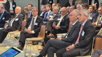 Durante la exposición de Federico