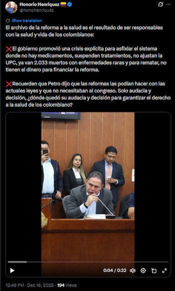 Honorio Henríquez afirmó que "el