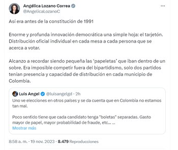 Angélica Lozano habló acerca de