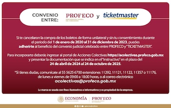 Profeco Ticketmaster demanda colectiva