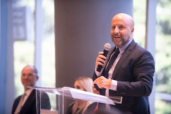 Mariano Borinsky durante la presentación