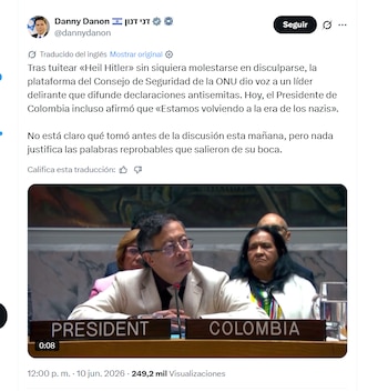 Danny Danon, embajador de Israel ante las Naciones Unidas, criticó el discurso del presidente Gustavo Petro ante la ONU - crédito @dannydanon/X