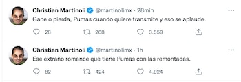 Christian Martinoli reaccionó a la