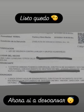 Amiga de Pamela Franco, Vanessa