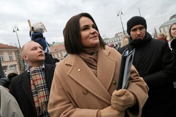 La líder opositora bielorrusa en