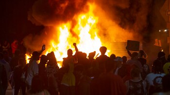 Manifestantes en Minneapolis, Minnesota. (Chris
