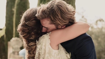 La pareja se casó en