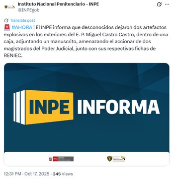 INPE se pronuncia tras detectar