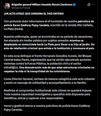 Declaraciones de William Rincón Zambrano,