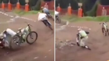 El hombre tuvo que correr