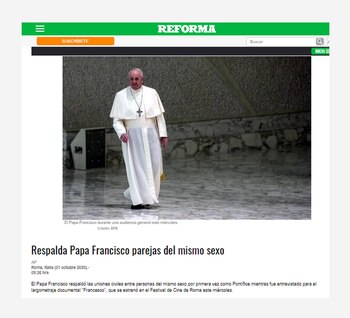 El Papa Francisco sobre el matrimonio homosexual