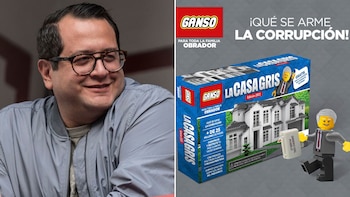 José Ramón López Beltrán ha deriso i pianisti che hanno presentato il giocattolo di «La Casa Gris»