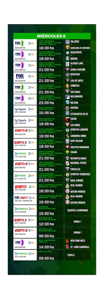 Agenda deportiva