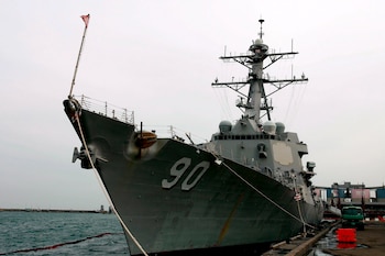 Vista del buque de guerra