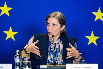 Annalisa Corrado, jefa de la misión de observación electoral de la Unión Europea en Perú. (Foto: MouePeru2026)