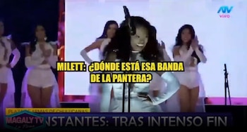 Milett Figueroa recibe duras críticas luego de equivocarse en la elección de la reina del Miss Morropón. Captura: Magaly TV La Firme.