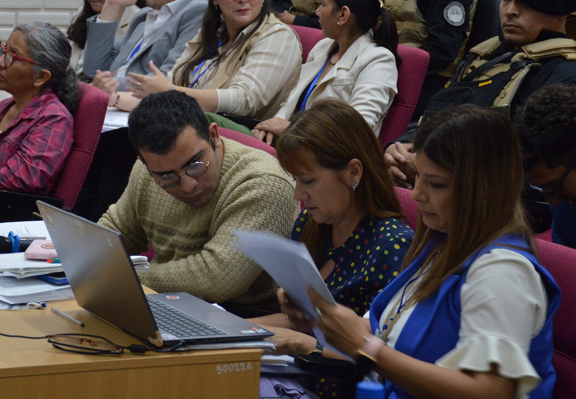 César Sena durante la audiencia de este martes