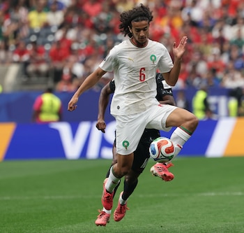 El centrocampista de la selección de Marruecos Ayyoub Bouaddi (EFE/EPA/CHRISTOPHER NEUNDORF)