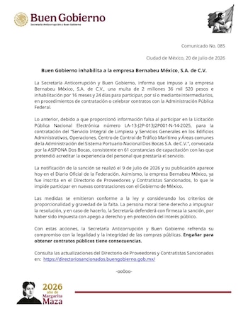 Comunicado Oficial.