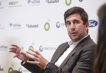 El presidente y CEO de COXABENGOA, Enrique Riquelme, en la jornada 'Comunitat Valenciana, hacia el futuro'. (Rober Solsona / Europa Press)