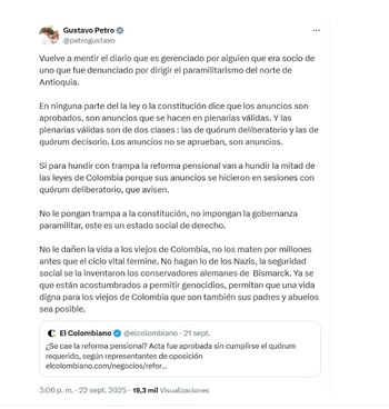El presidente acusó al diario