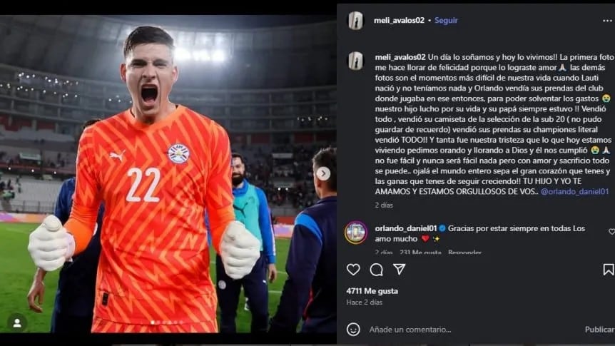 El guardameta vendió su camiseta de la selección Sub 20, sus botines y otras prendas del club para cubrir los gastos médicos de su hijo, Lautaro Daniel, cuando fue internado en terapia intensiva