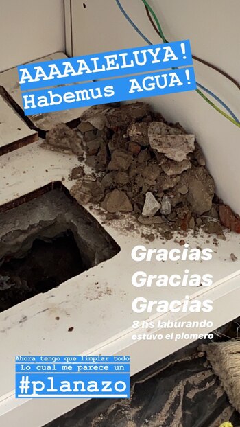 Laurita mostró el agujero que