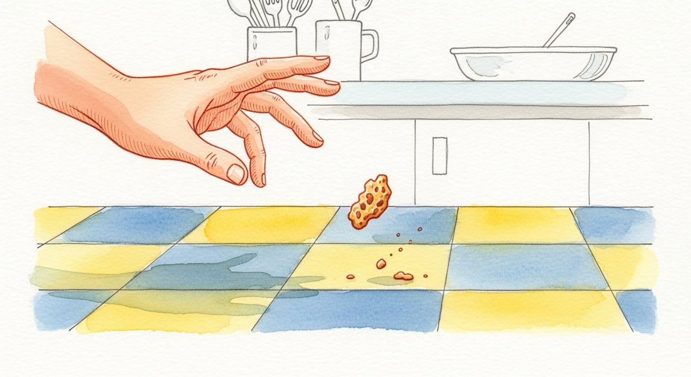La regla de los cinco segundos no tiene respaldo científico y no reduce el riesgo de contaminación. (Imagen Ilustrativa Infobae)