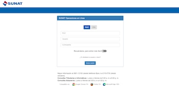El inicio del proceso requiere disponer de un RUC vigente registrado a nombre de una persona natural.