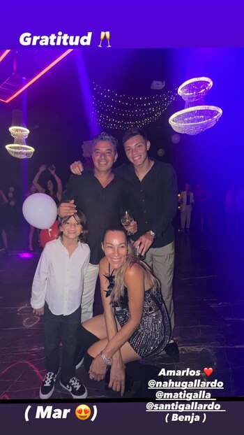 La imagen que publicó Geraldine