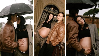 Bajo la lluvia y con