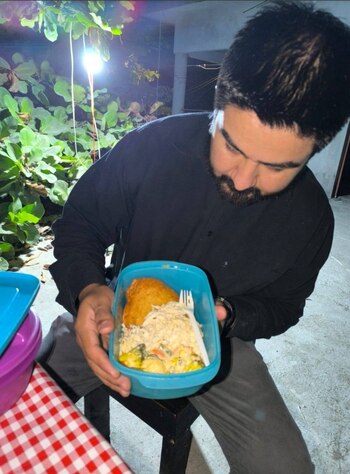 La recreación de la cena