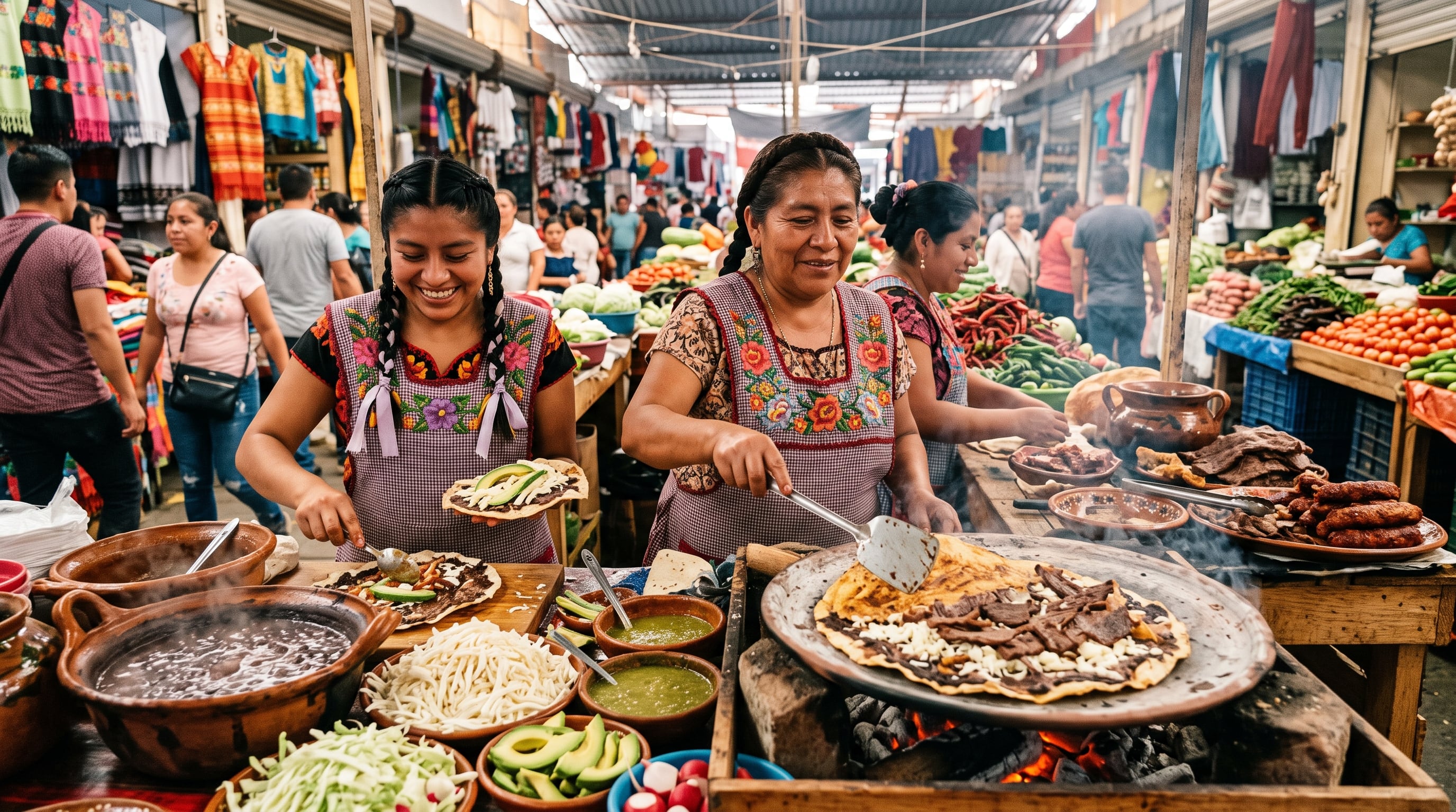 En 2010, la UNESCO declaró la cocina tradicional mexicana Patrimonio Cultural Inmaterial. La tlayuda es uno de sus platillos emblema. (Imagen Ilustrativa Infobae)