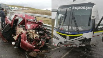 Accidente en carretera Canta - Pasco: choque frontal deja heridos a gestante y dos hermanos