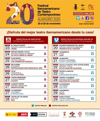 04/11/2020 Programación Festival Iberoamericano Almagro
CULTURA ESPAÑA EUROPA CASTILLA-LA MANCHA
CELTIC