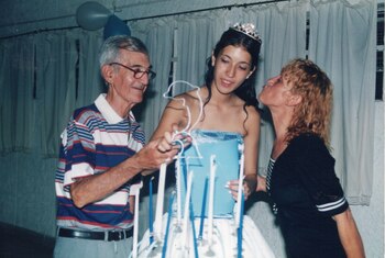 En su cumpleaños de 15.