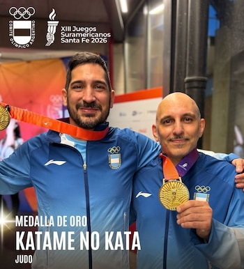 Pablo Sauce y Abel Benedetto alcanzaron la medalla dorada en Katame No Kata (@coargentina)