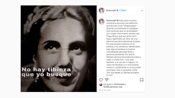 La publicación que compartió Florencia