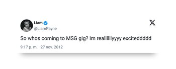 El tweet de Liam Payne.