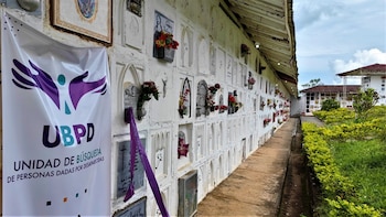 La Unidad de Búsqueda activó un censo de emergencia para determinar el estado de los cementerios de interés forense afectados por el sismo - crédito @UBPDcolombia / X