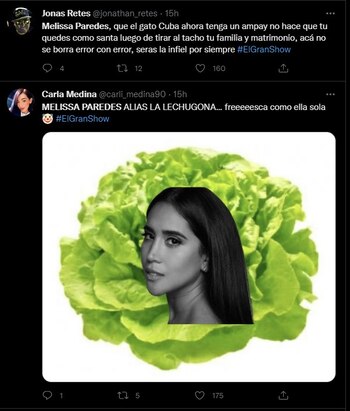 Críticas a Melissa Paredes. (Twitter)