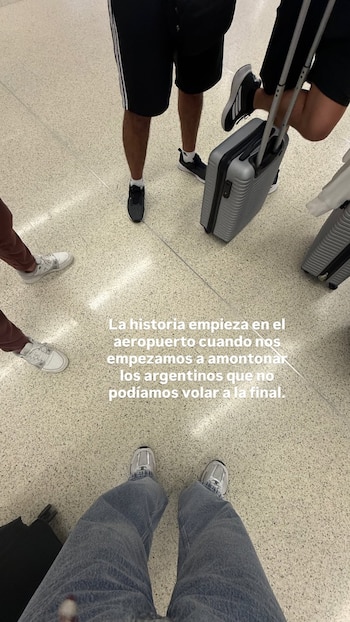 El aeropuerto fue el punto de partida de una cadena de soluciones improvisadas entre compatriotas que no podían llegar a la final